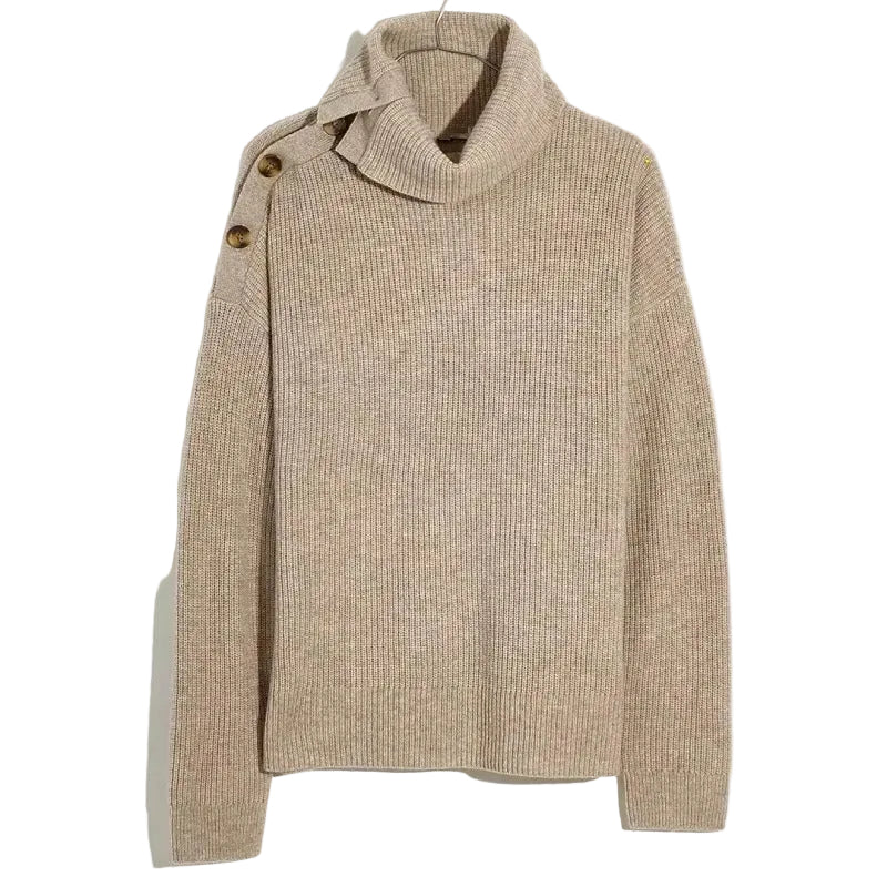 Damski sweter w beżowym odcieniu